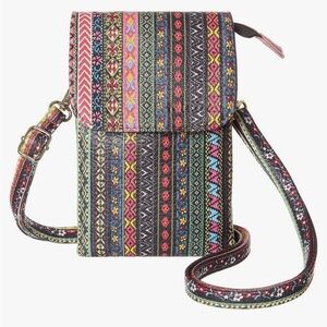 Multicolor Patterned Crossbody Bag